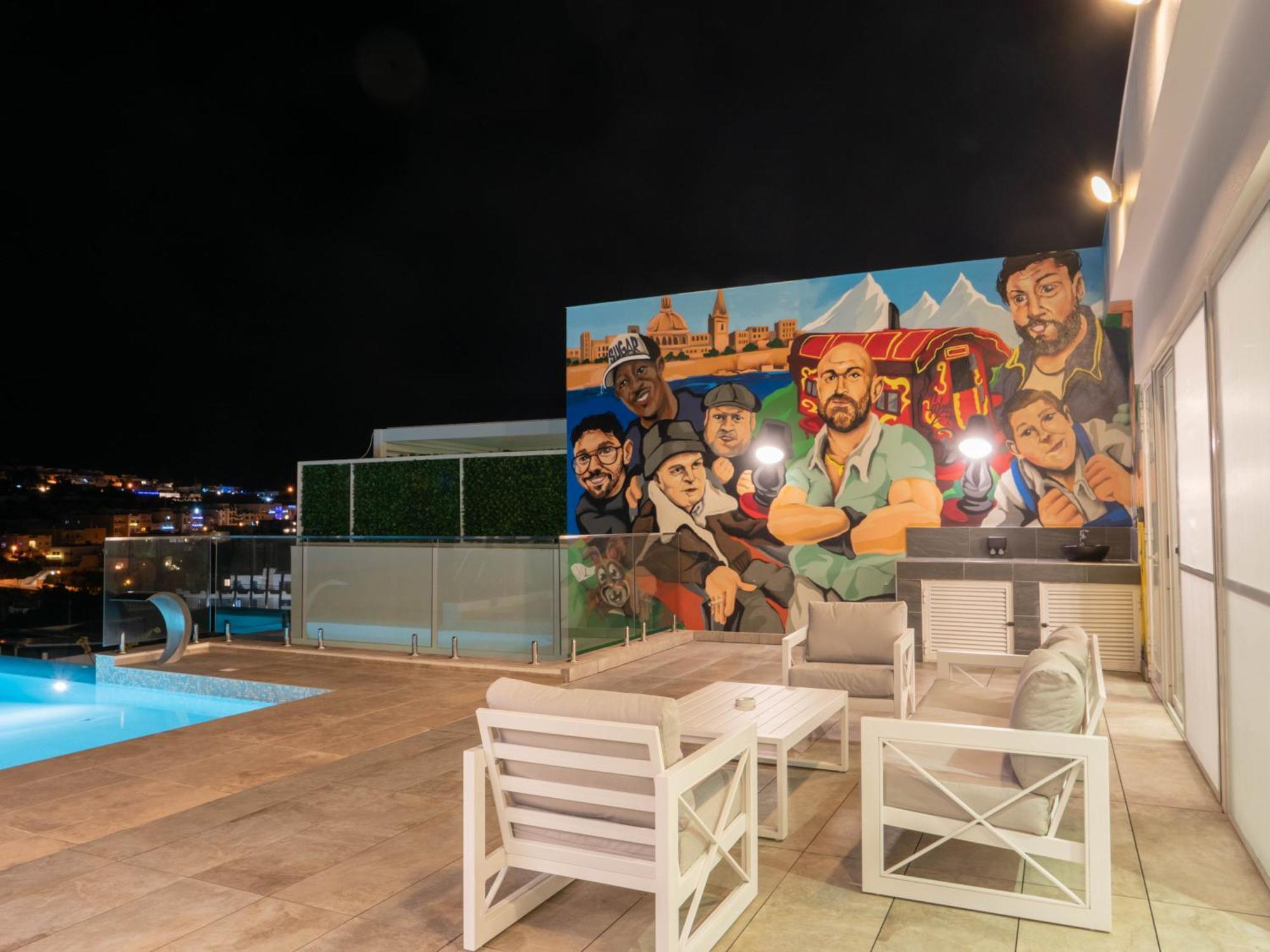 Villa Gaia - Sunset Views, Indoor Heated Pool, Sauna And Games Room المليحة المظهر الخارجي الصورة